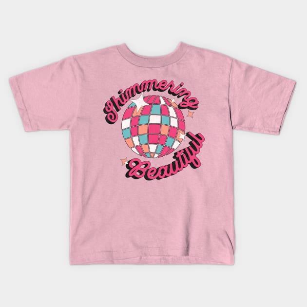 Mirrorball, Shimmering Beautiful Kids T-Shirt by Shimmery Artemis